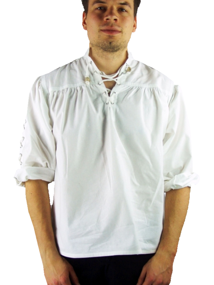 Stehkragenhemd "Alram" Weiß